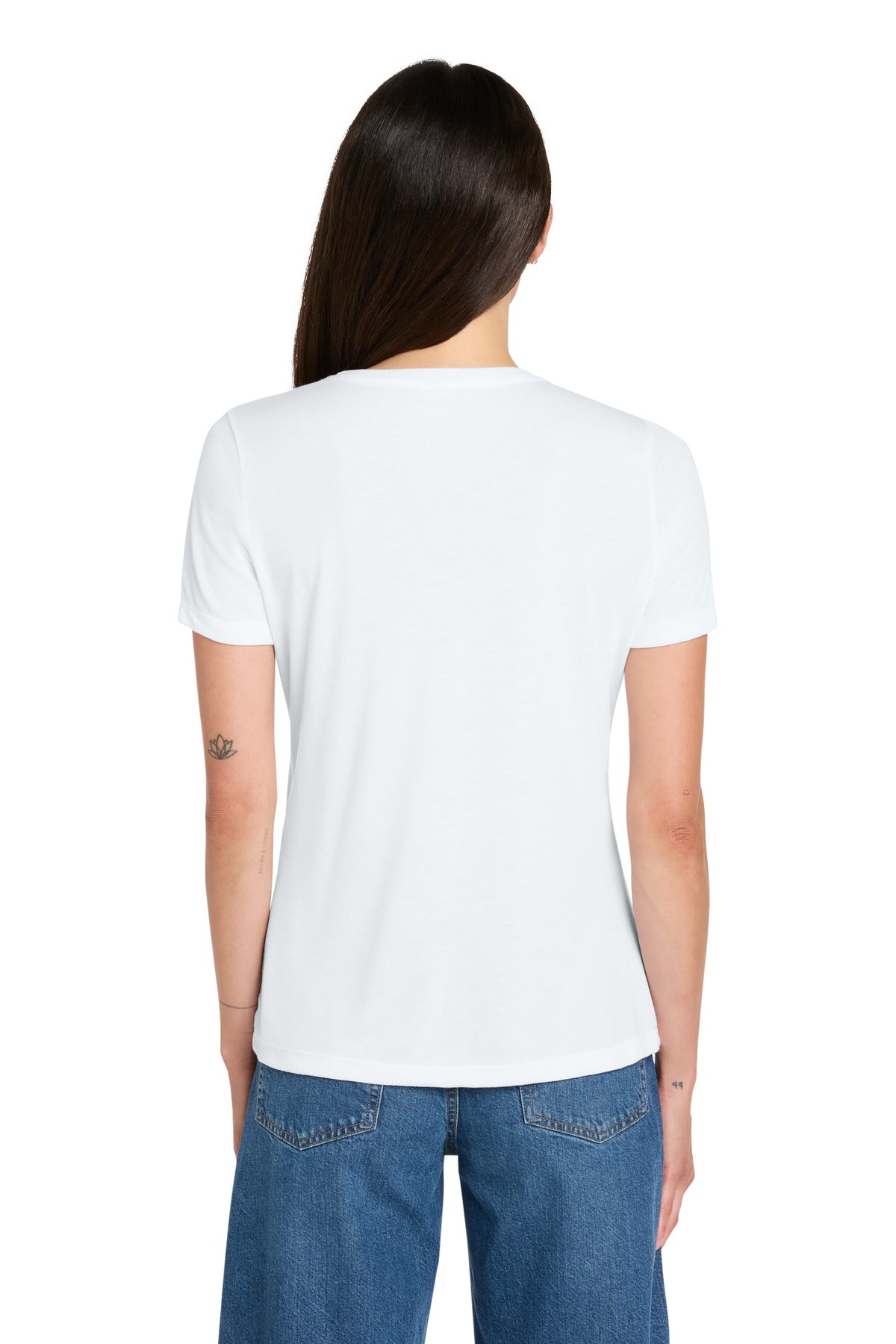 SolidWhtTB BELLA+CANVAS Women's Relaxed Triblend Tee BC6413 plain