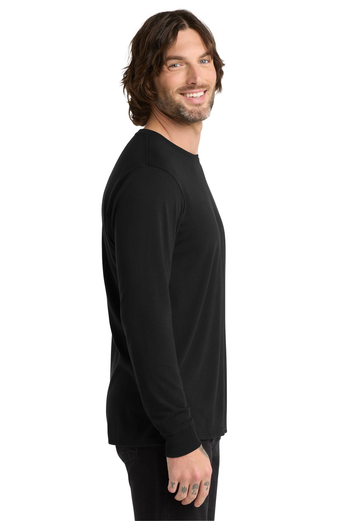 Space Black Allmade Unisex Tri-Blend Long Sleeve Tee AL6004 plain