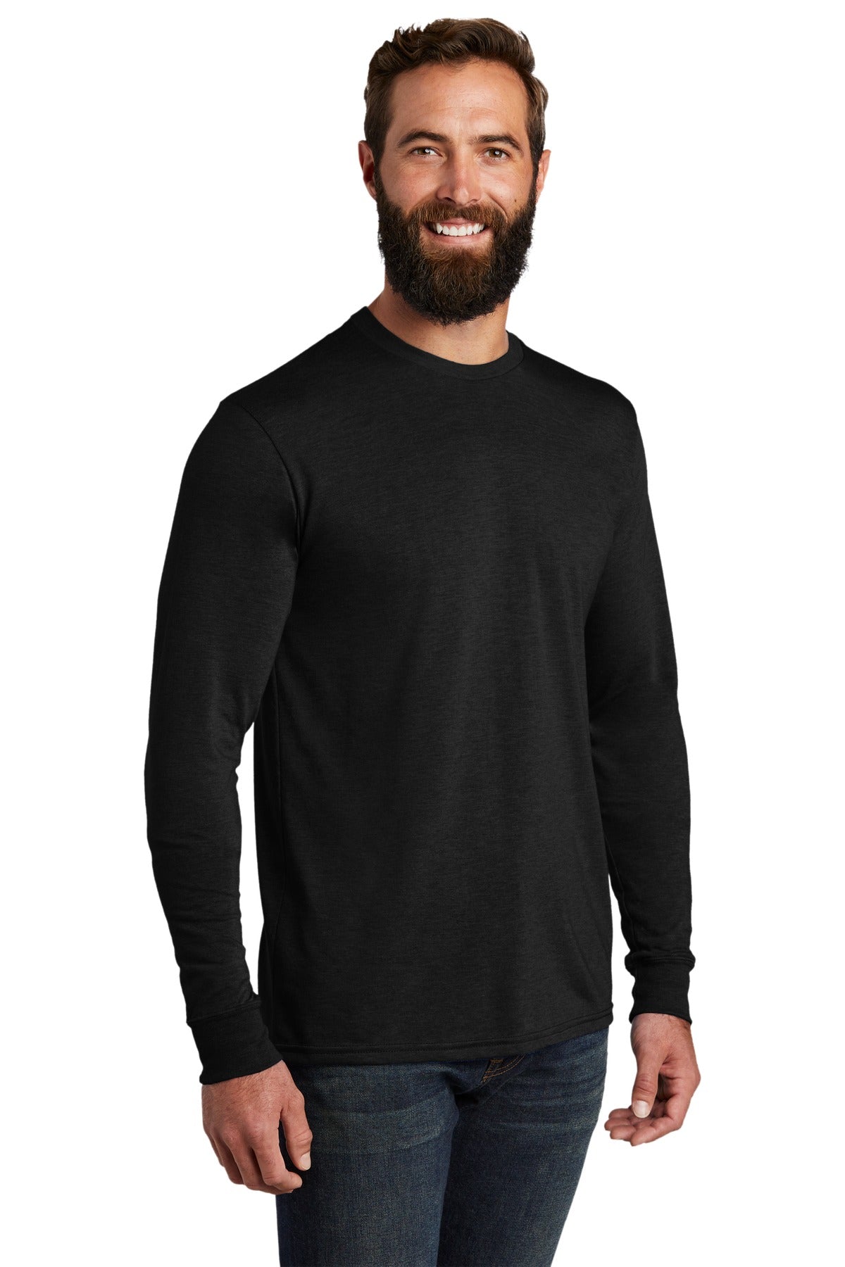 Space Black Allmade Unisex Tri-Blend Long Sleeve Tee AL6004 plain