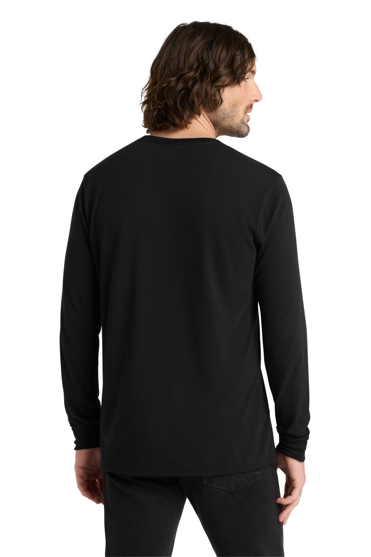 Space Black Allmade Unisex Tri-Blend Long Sleeve Tee AL6004 plain