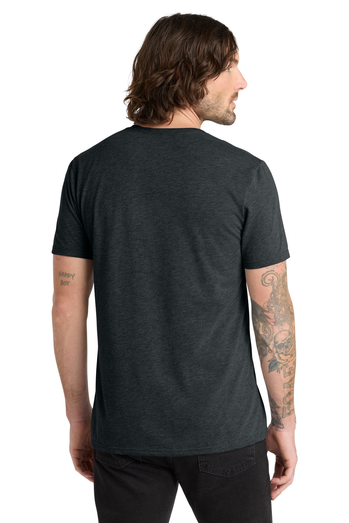 Space Black Allmade Unisex Tri-Blend V-Neck Tee AL2014 plain
