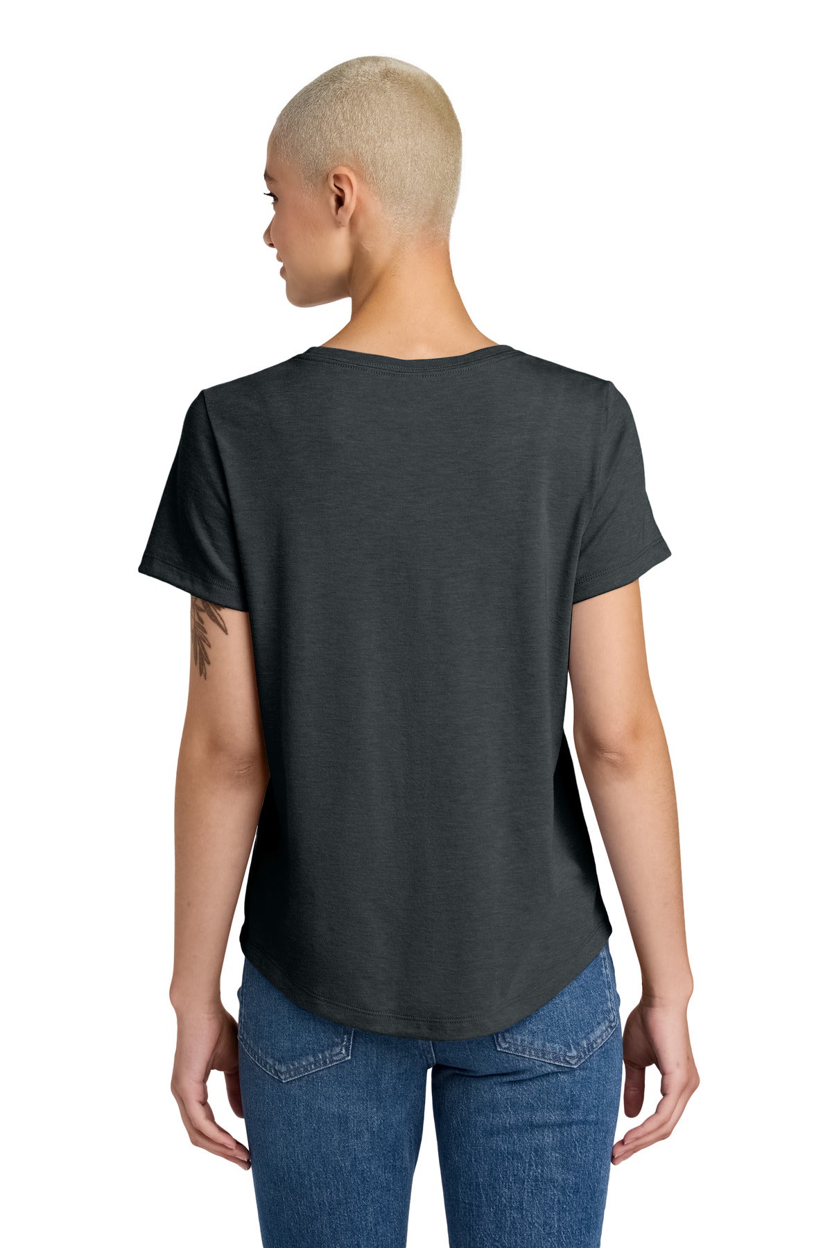 SpaceBlack Allmade Women's Relaxed Tri-Blend Scoop Neck Tee AL2015 plain