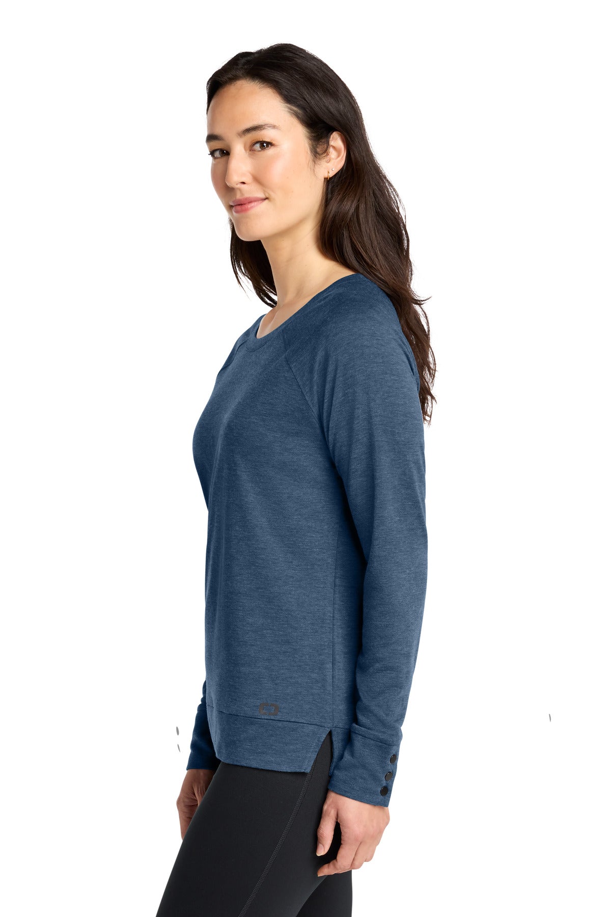 SparBlue OGIO Women's Command Long Sleeve Scoop Neck LOG150 plain