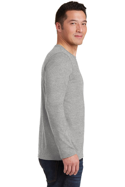 Sport Grey Gildan Softstyle Long Sleeve T-Shirt. 64400 plain