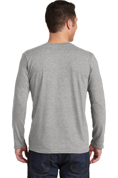 Sport Grey Gildan Softstyle Long Sleeve T-Shirt. 64400 plain