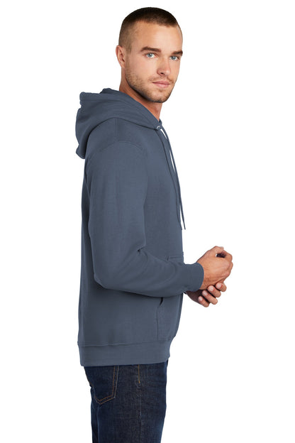 Steel Blue Port & Co Core Fleece Pullover Hooded Sweatshirt. PC78H