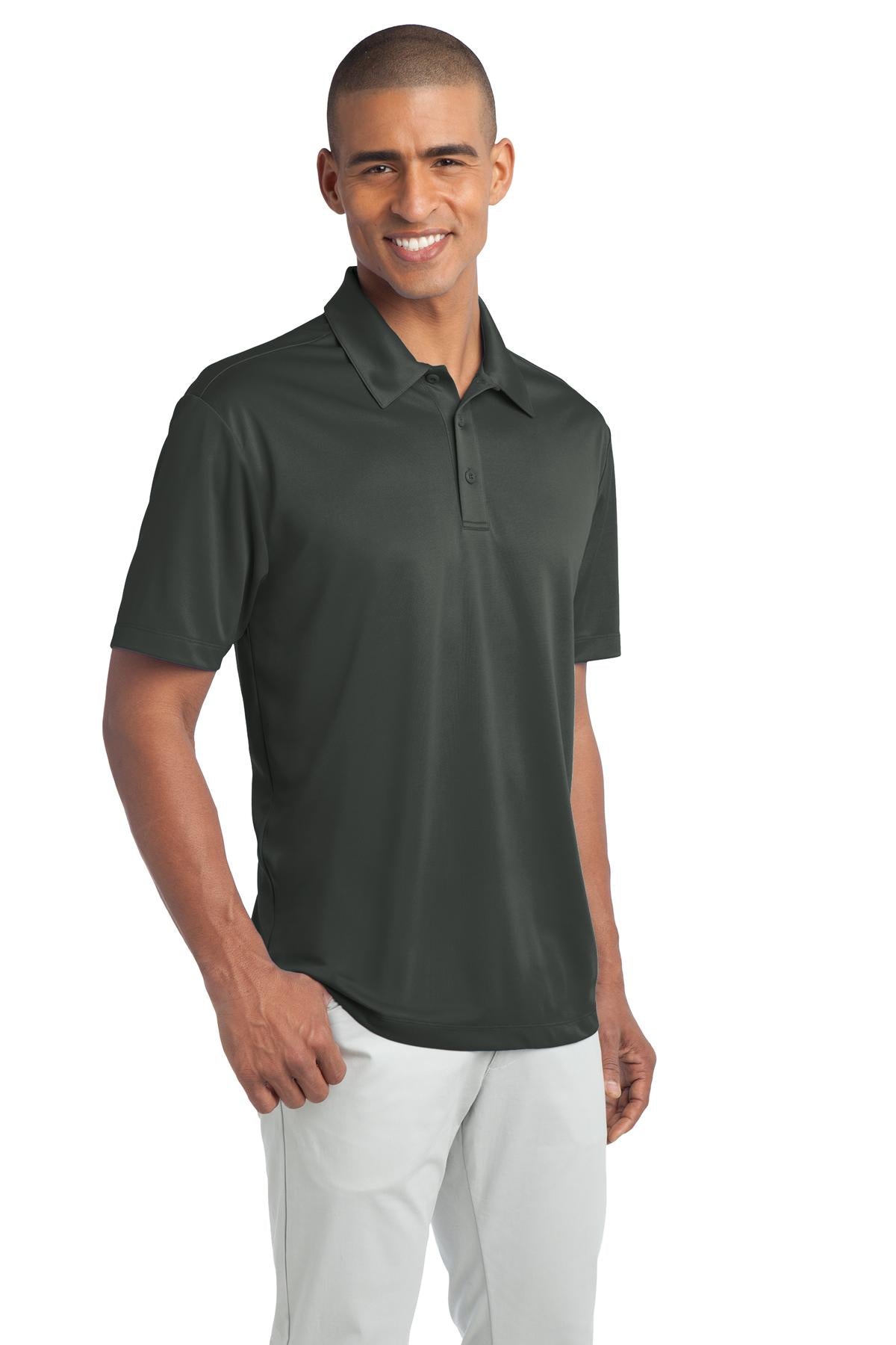 Steel Grey Port Authority Tall Silk Touch Performance Polo. TLK540 plain