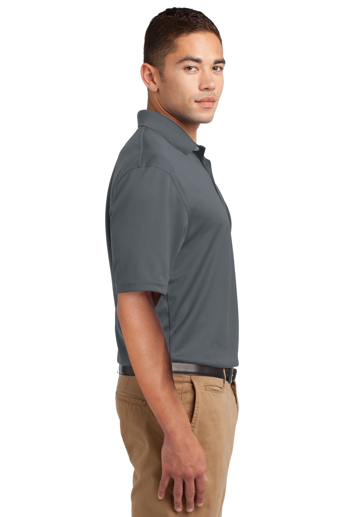 Steel Sport-Tek Dri-Mesh Polo. K469 plain