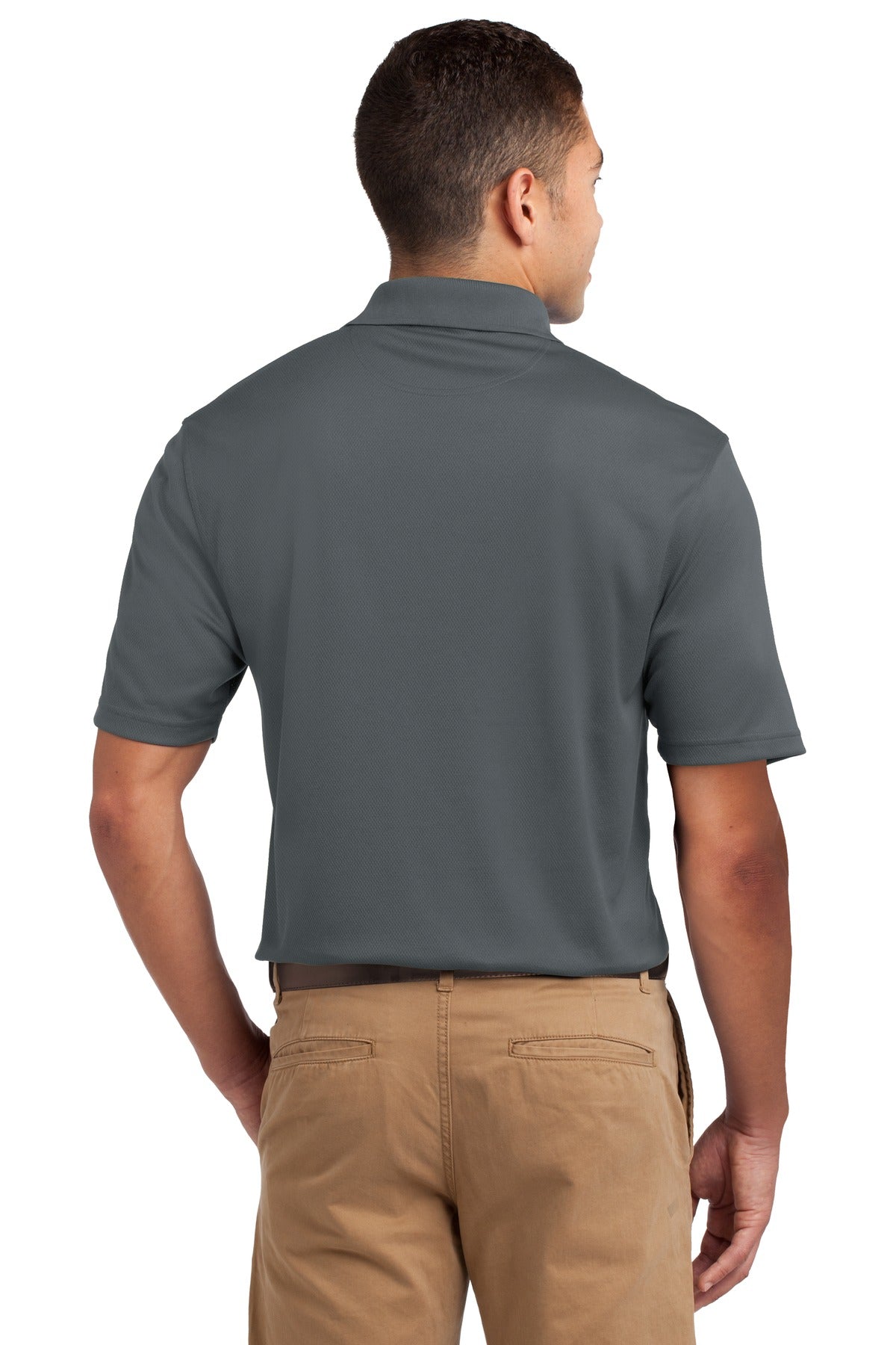 Steel Sport-Tek Dri-Mesh Polo. K469 plain