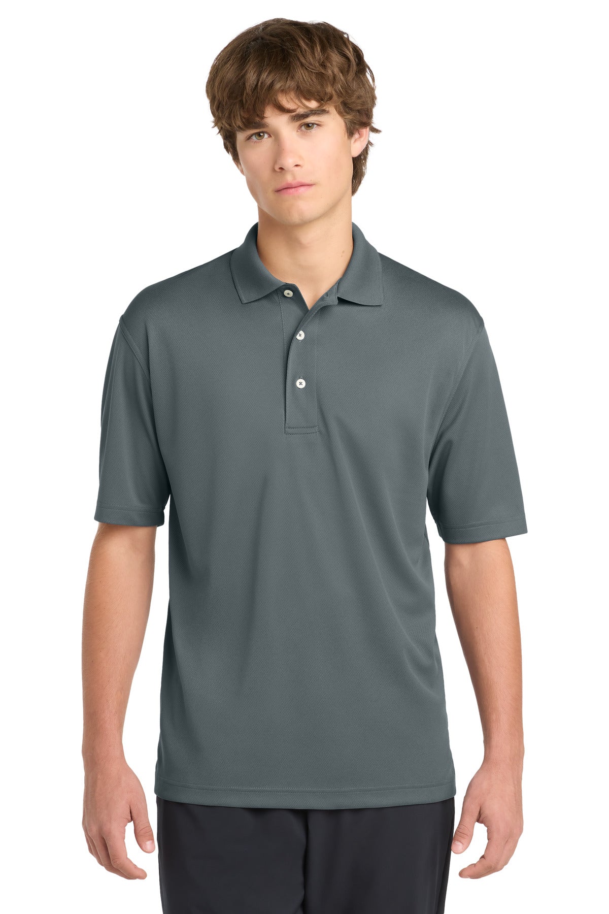 Steel Sport-Tek Dri-Mesh Polo. K469 plain