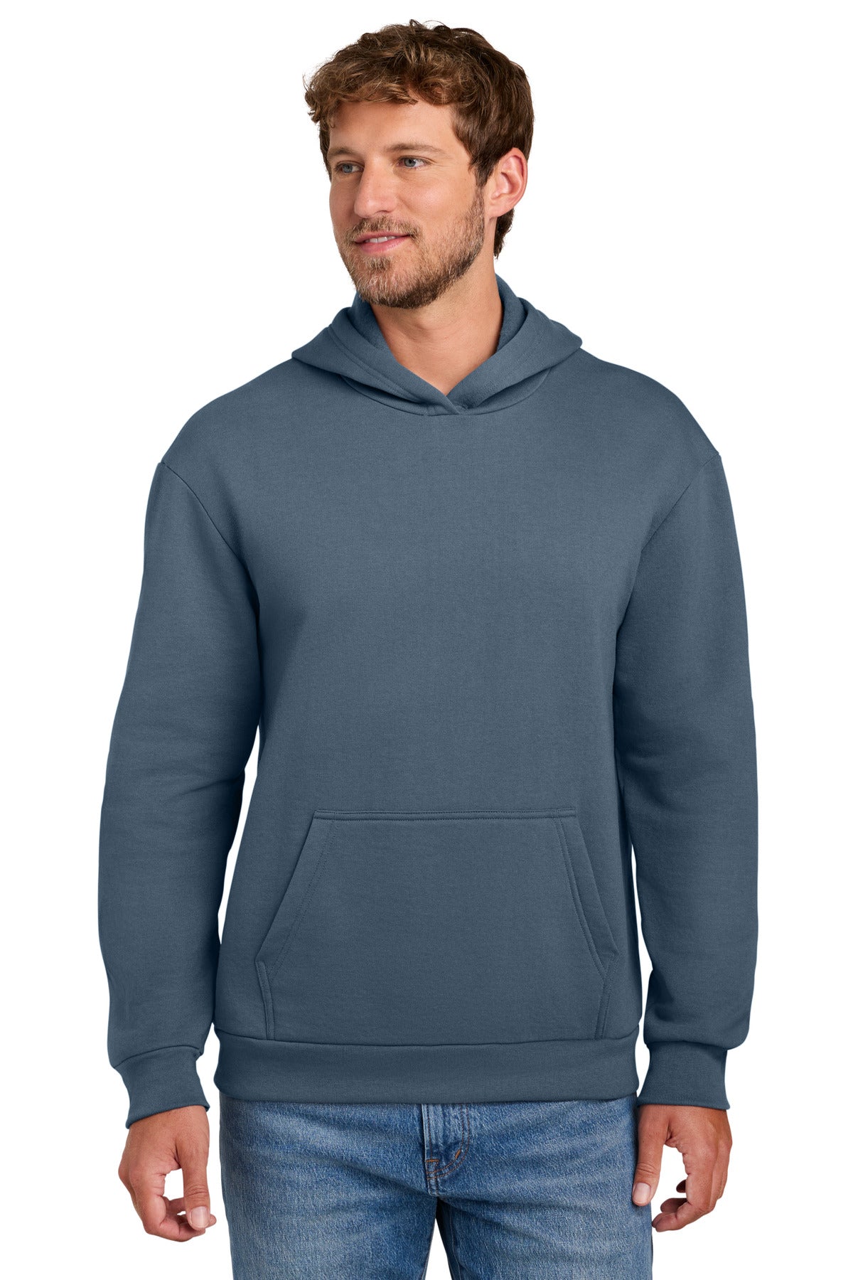 SteelBlue Port & Co Easy Fleece Pullover Hooded Sweatshirt PC68H