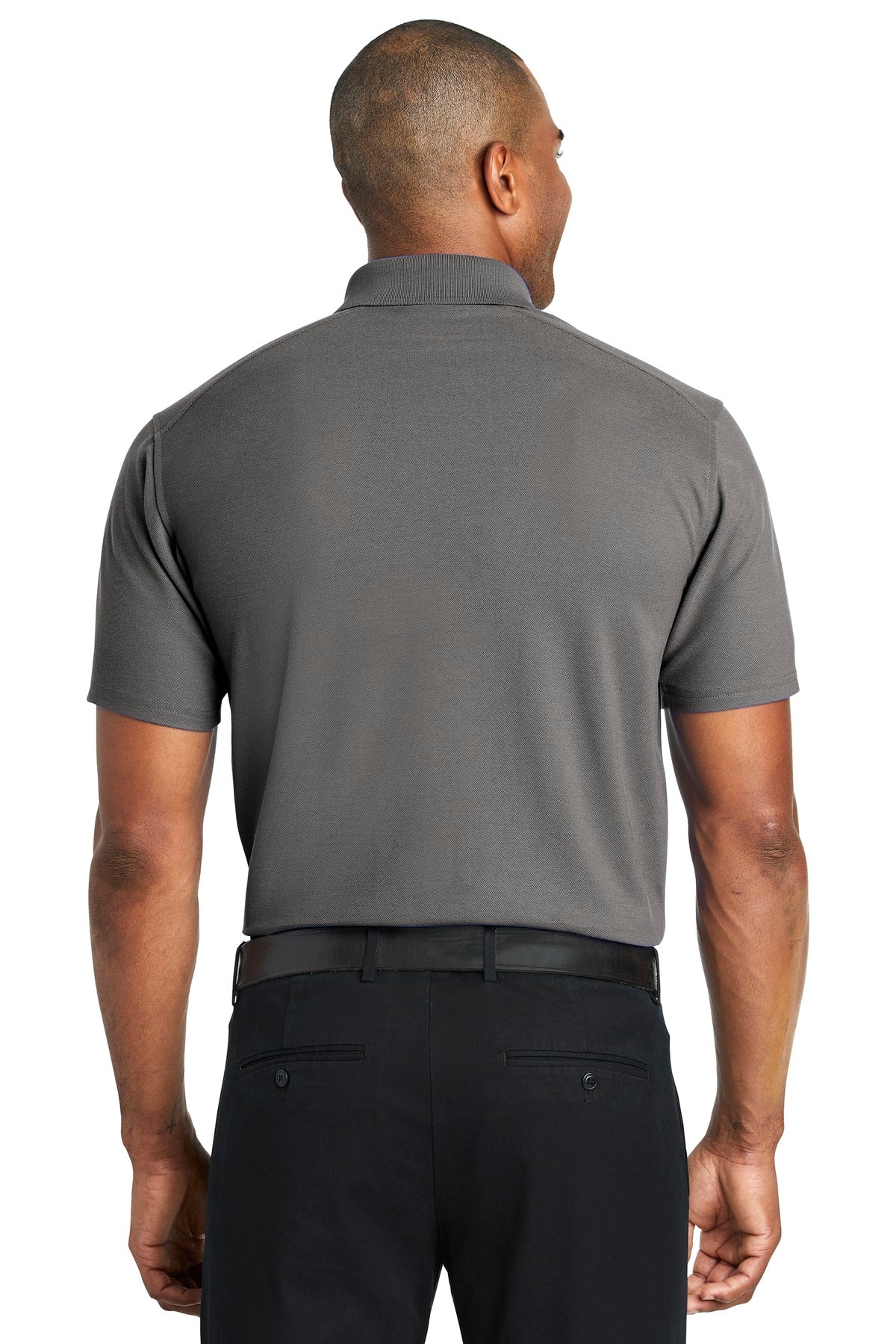Sterling Grey Port Authority EZPerformance Pique Polo. K600 plain