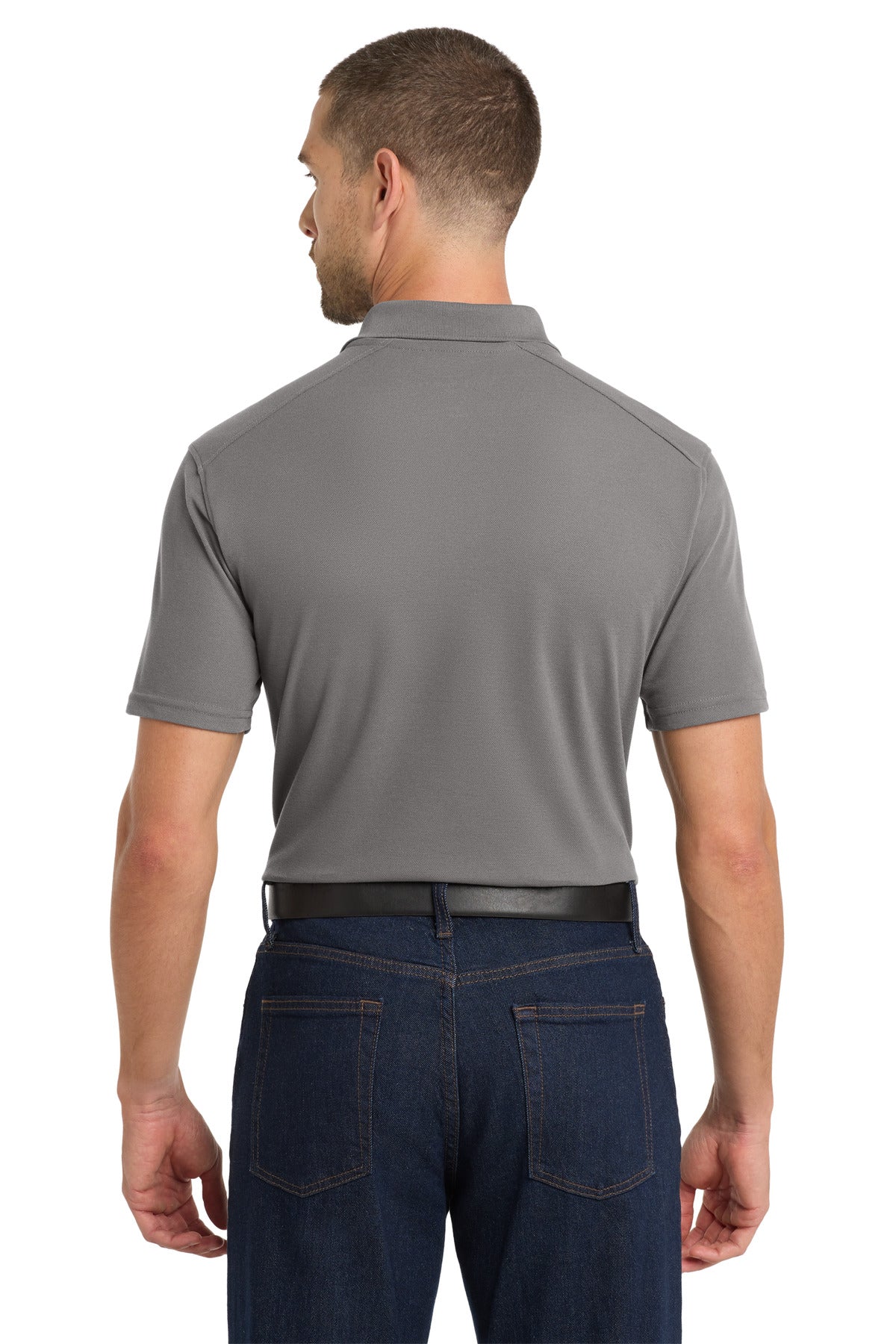 Sterling Grey Port Authority EZPerformance Pique Polo. K600 plain