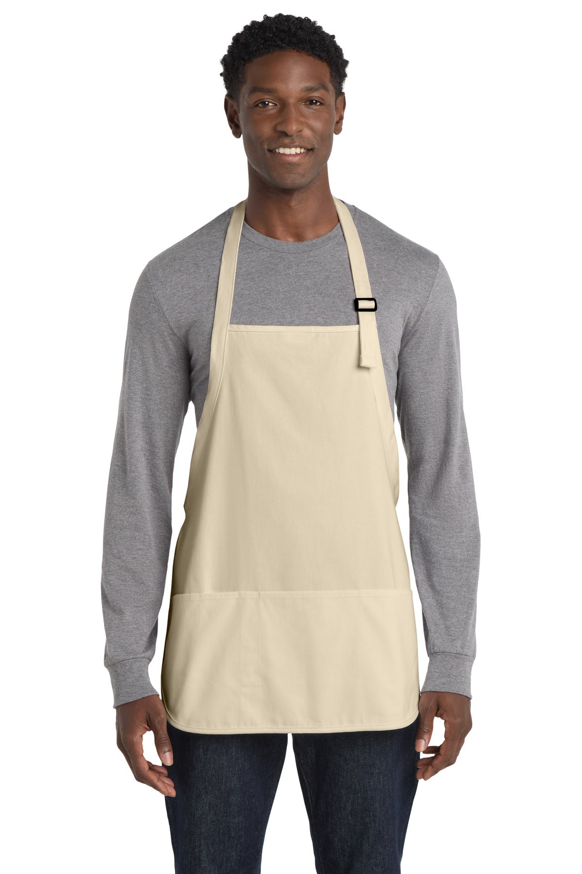 Stone Port Authority Medium-Length Apron with Pouch Pockets. A510