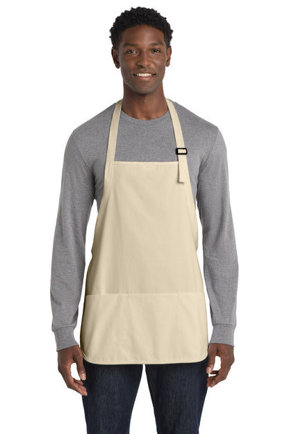 Stone Port Authority Medium-Length Apron with Pouch Pockets. A510