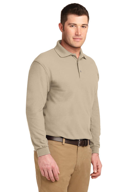 Stone Port Authority Silk Touch Long Sleeve Polo. K500LS plain