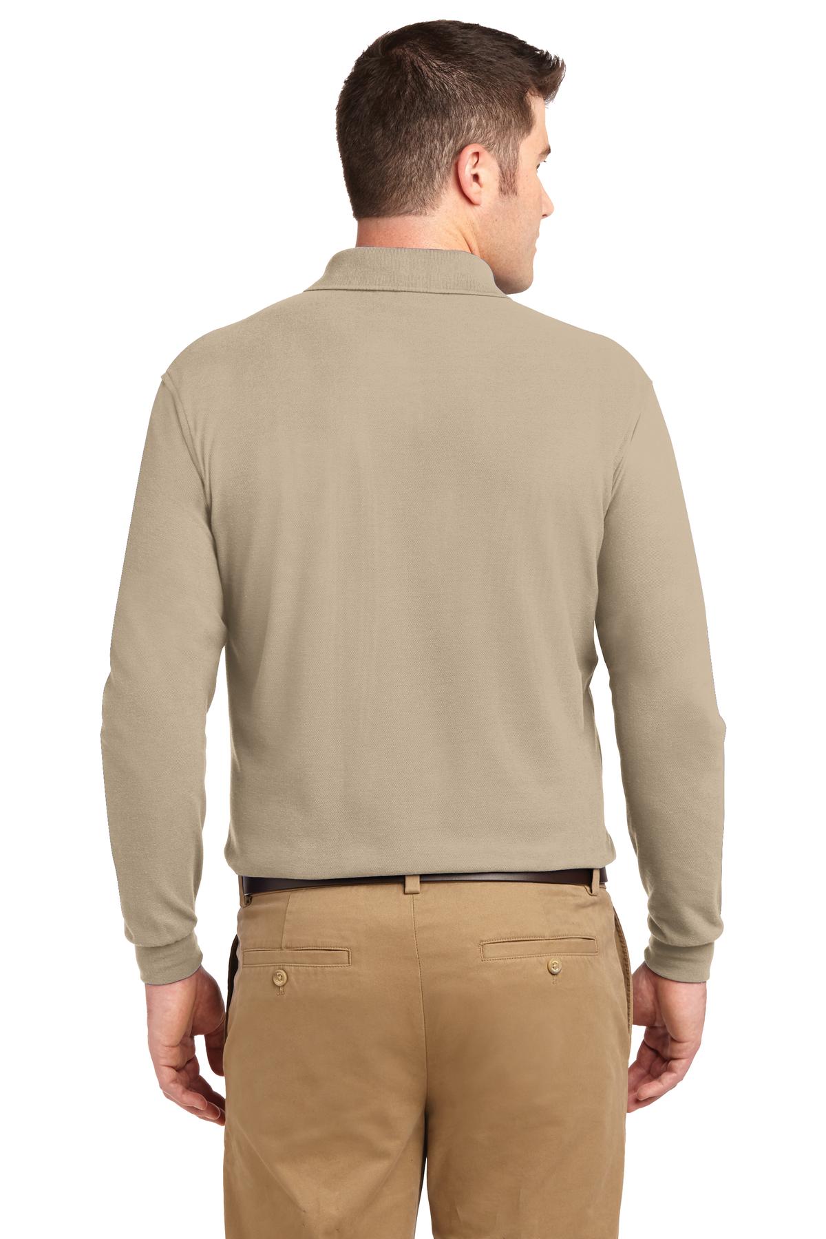 Stone Port Authority Silk Touch Long Sleeve Polo. K500LS plain