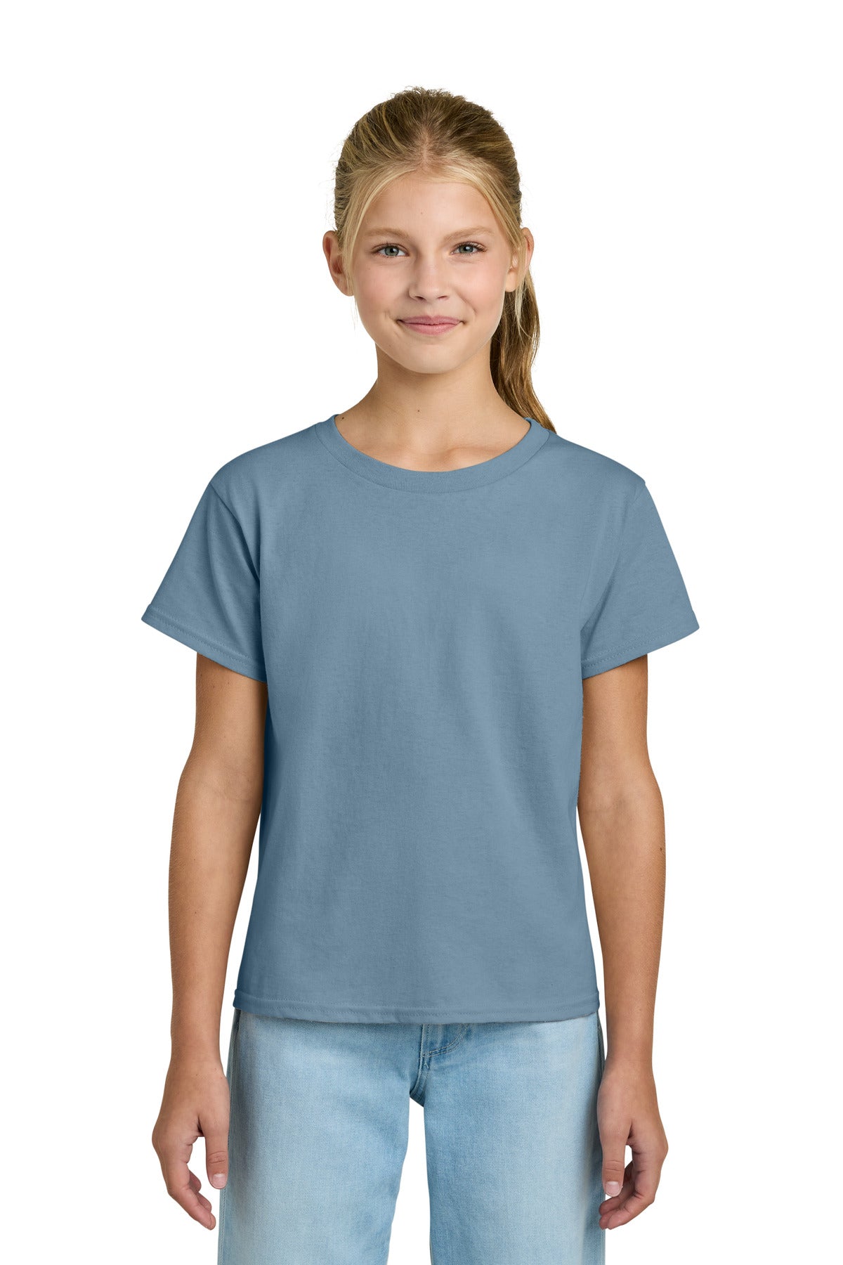 StoneBlue Gildan Youth Light Cotton Tee 3000B