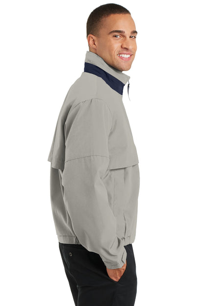 Stone/Dark Nvy Port Authority Legacy Jacket. J764 plain