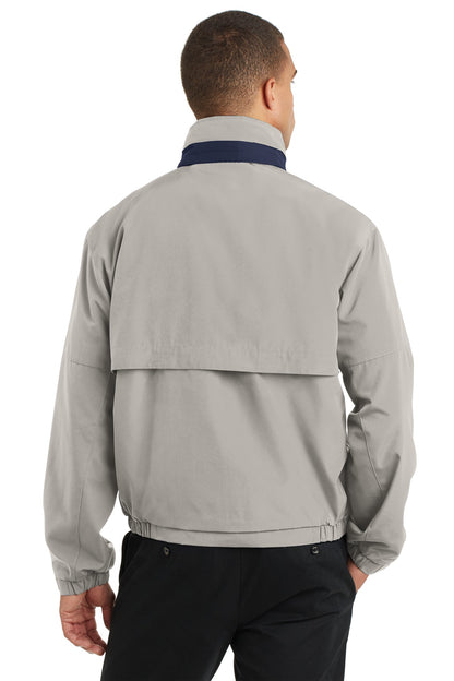 Stone/Dark Nvy Port Authority Legacy Jacket. J764 plain