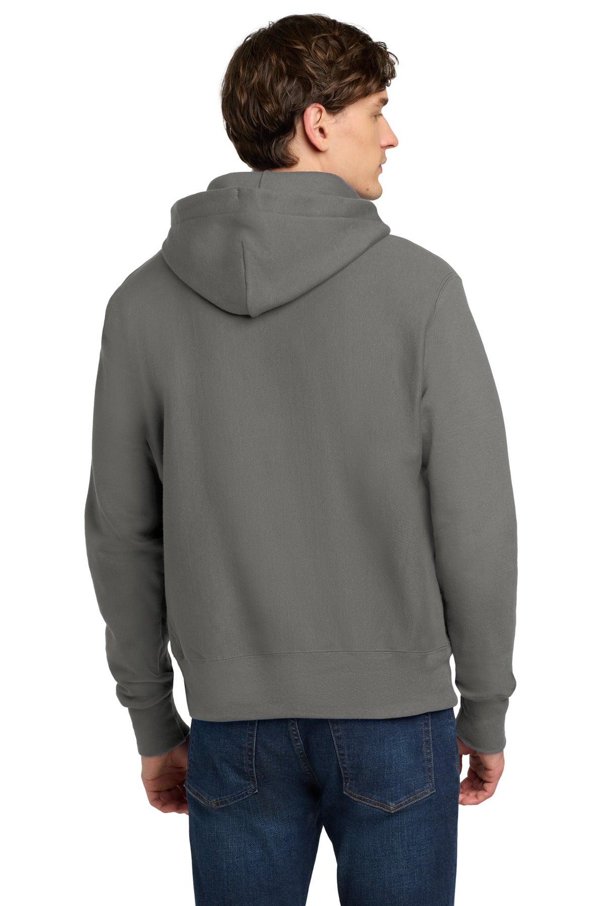 StoneGray Champion Reverse Weave Hooded Sweatshirt S101
