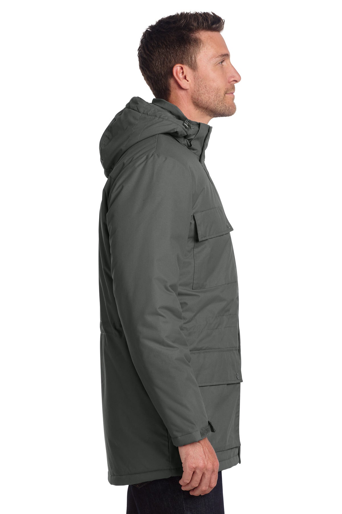 StormGrey Port Authority Excursion Parka J599 plain
