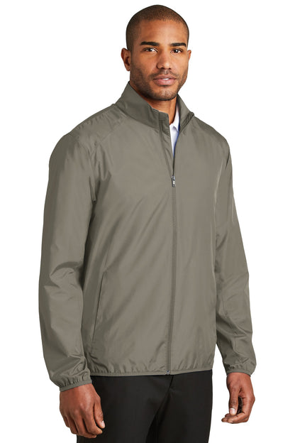 Stratus Grey Port Authority Zephyr Full-Zip Jacket. J344 plain