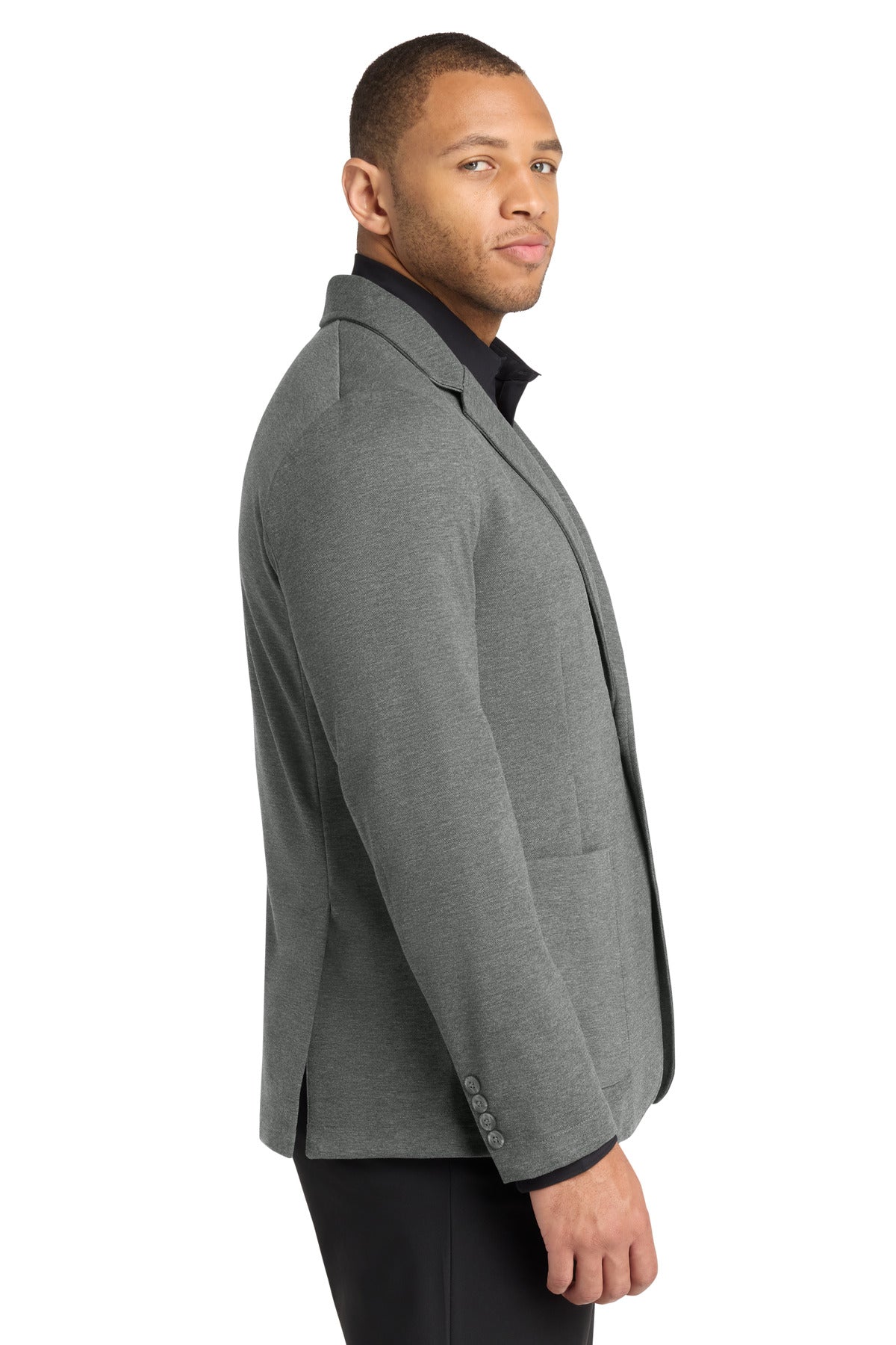 StrmGryHtr Mercer+Mettle Relaxed Knit Blazer MM3030