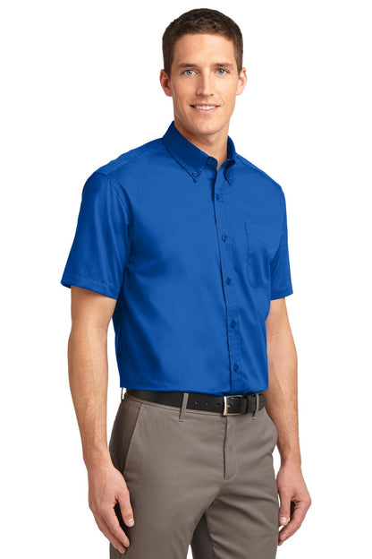 Strong Blue Port Authority Short Sleeve Easy Care Shirt. S508 plain
