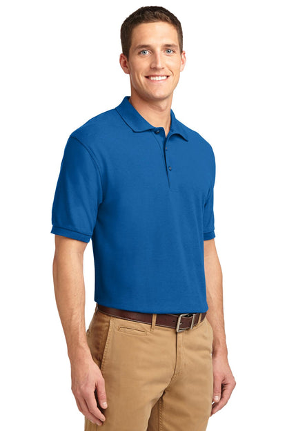 Strong Blue Port Authority Silk Touch Polo K500 plain