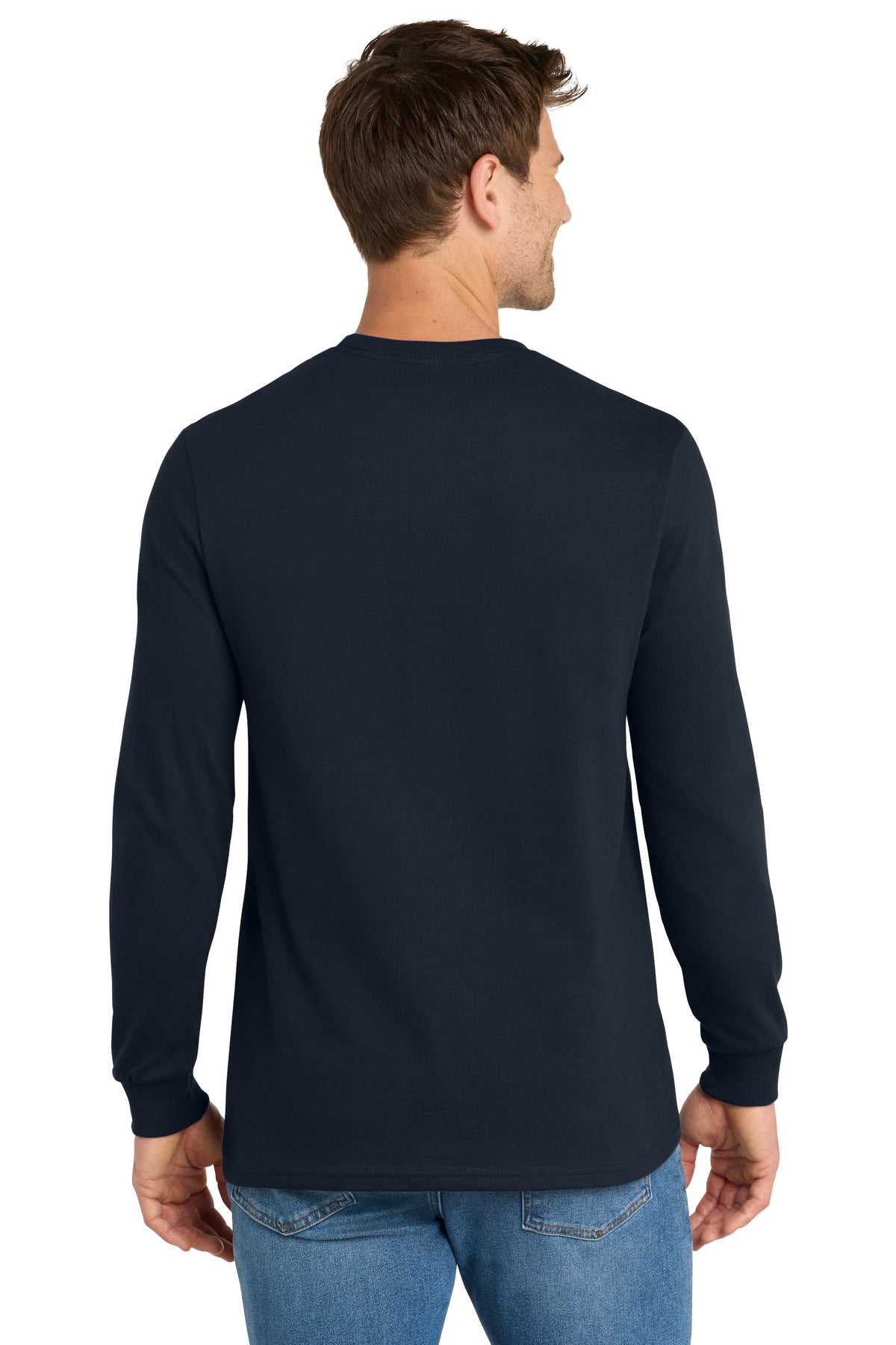 StrongNavy Volunteer Knitwear Chore Long Sleeve Tee VL60LS plain