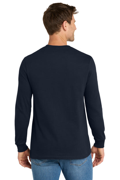 StrongNavy Volunteer Knitwear Chore Long Sleeve Tee VL60LS plain