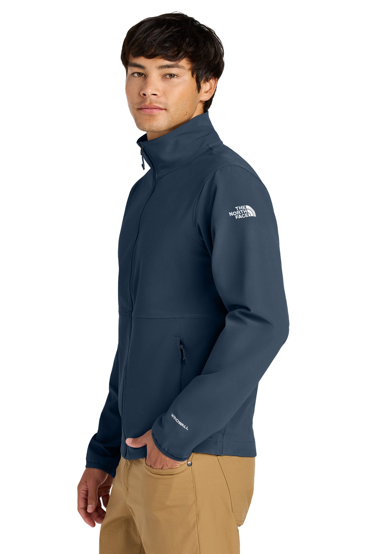 SummitNavy The North Face Edge Stretch Soft Shell Jacket NF0A8ENN plain
