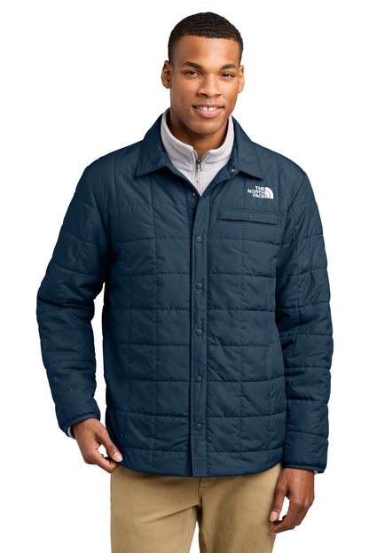 SummitNavy The North Face Iron Drift Quilted Shirt Jacket NF0A8JEX plain