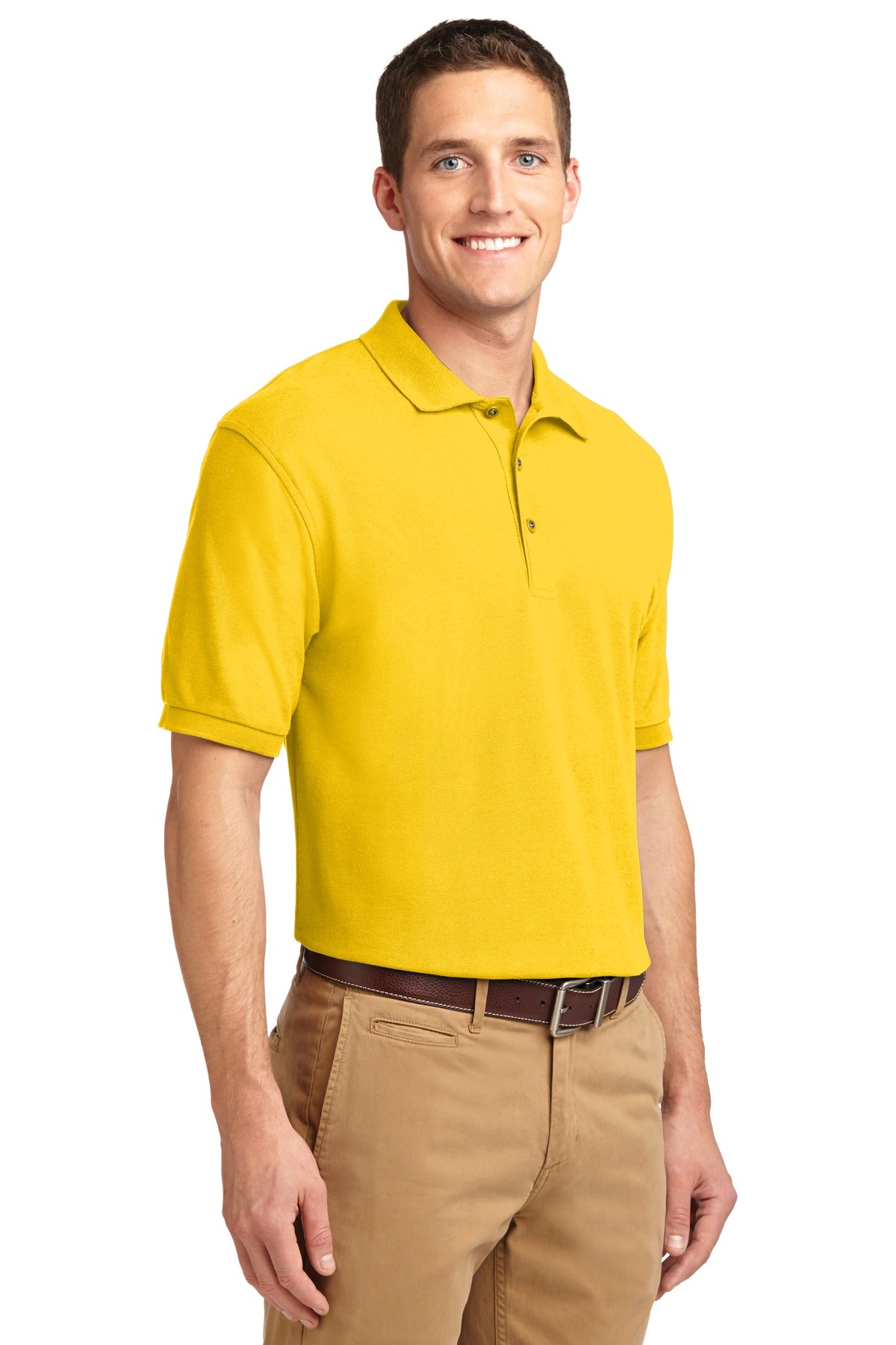 Sunflower Yllw Port Authority Silk Touch Polo K500 plain