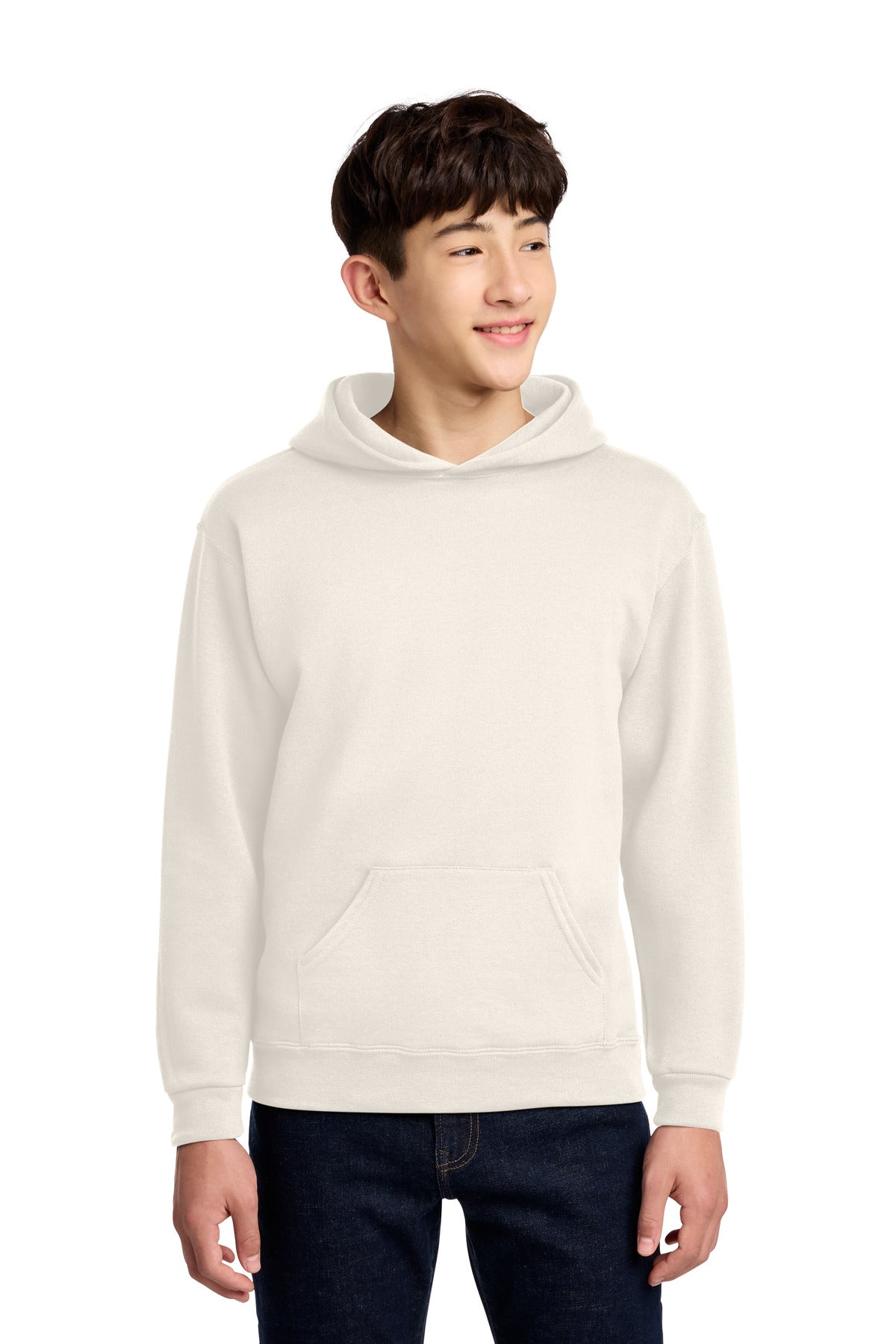 SwtCrmHthr Jerzees - Youth NuBlend Pullover Hooded Sweatshirt. 996Y