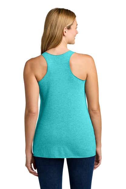 TahitiBlue Next Level Apparel Women's Tri-Blend Racerback Tank. NL6733 plain