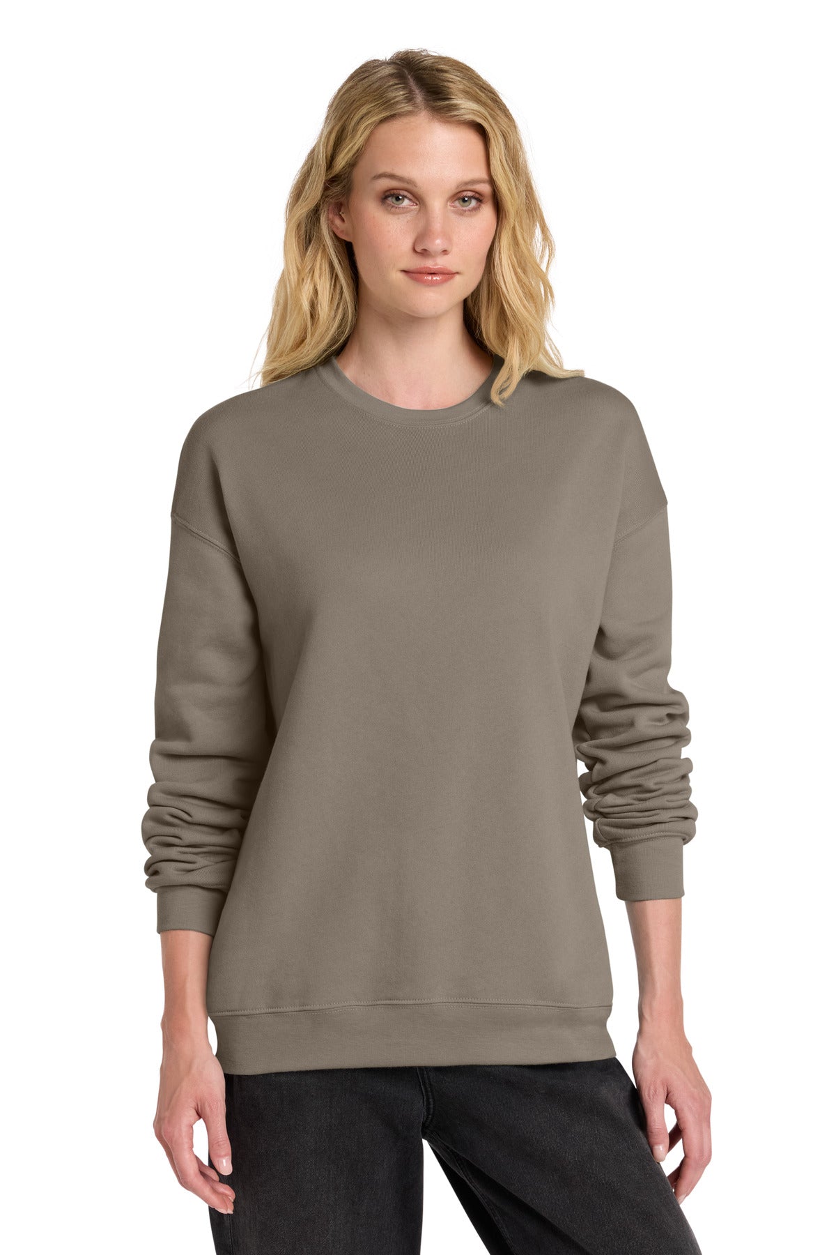 Tan BELLA+CANVAS Unisex Sponge Fleece Drop Shoulder Sweatshirt. BC3945