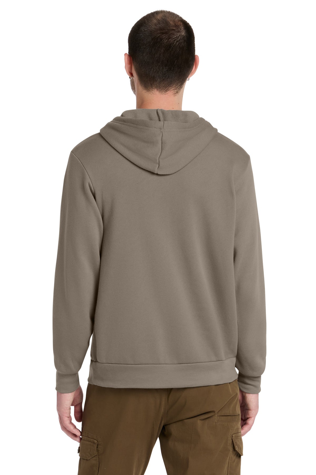 Tan BELLA+CANVAS Unisex Sponge Fleece Pullover Hoodie. BC3719 plain