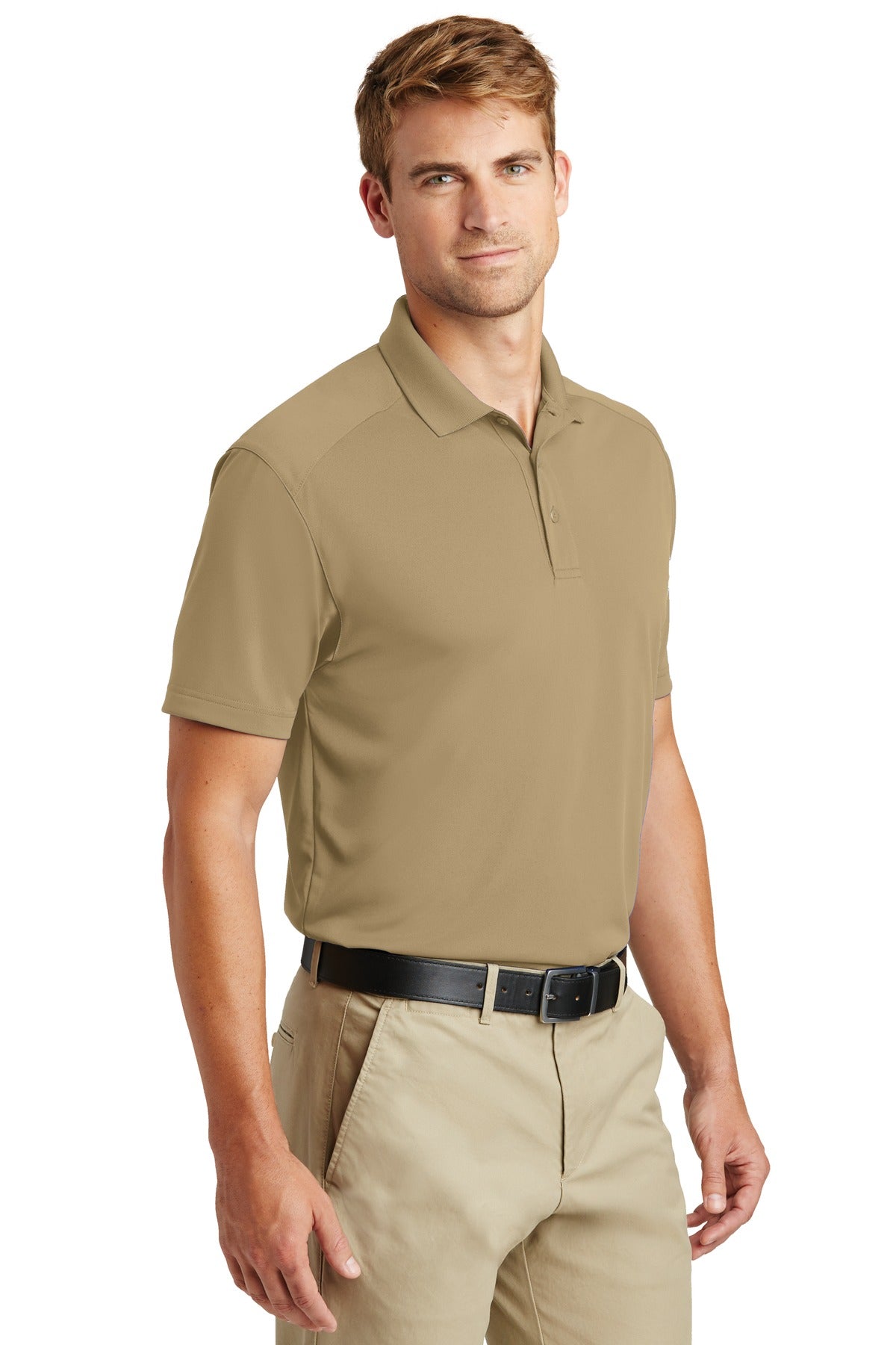 Tan CornerStone Select Lightweight Snag-Proof Polo. CS418 plain