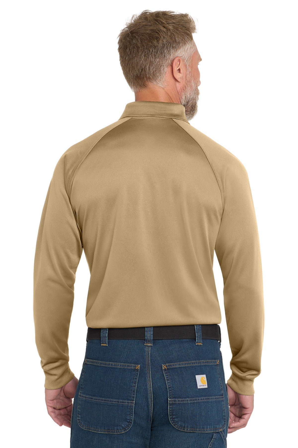 Tan CornerStone - Select Long Sleeve Snag-Proof Tactical Polo. CS410LS plain