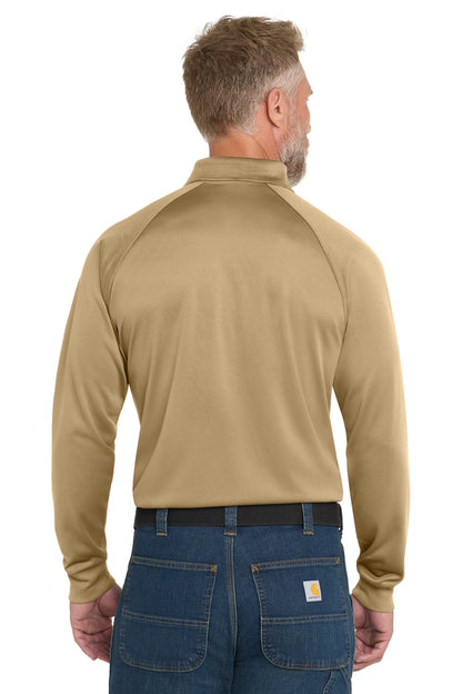 Tan CornerStone - Select Long Sleeve Snag-Proof Tactical Polo. CS410LS plain