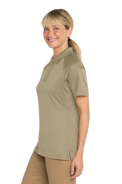 Tan CornerStone Women's Select Snag-Proof Tactical Polo. CS411 plain