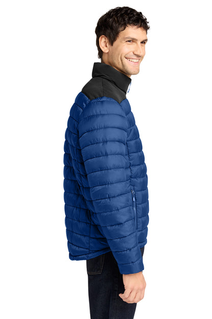 TBlu/DpBlk Port Authority Horizon Puffy Jacket J364