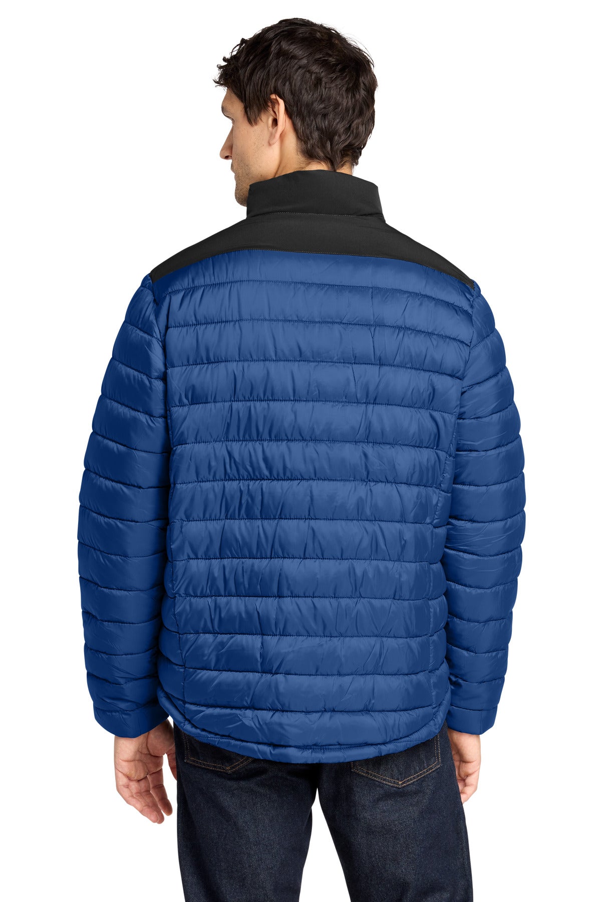 TBlu/DpBlk Port Authority Horizon Puffy Jacket J364