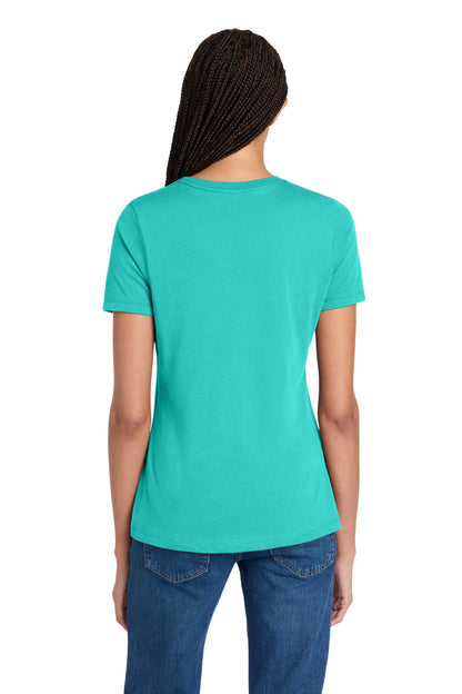 Teal BELLA+CANVAS Women's Relaxed Jersey Short Sleeve Tee. BC6400