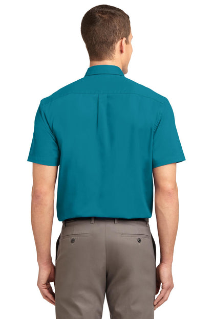 Teal Green Port Authority Short Sleeve Easy Care Shirt. S508 plain
