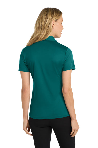 Teal Green Port Authority Women's Silk Touch Performance Polo. L540 plain