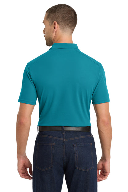 Teal Port Authority EZPerformance Pique Polo. K600 plain