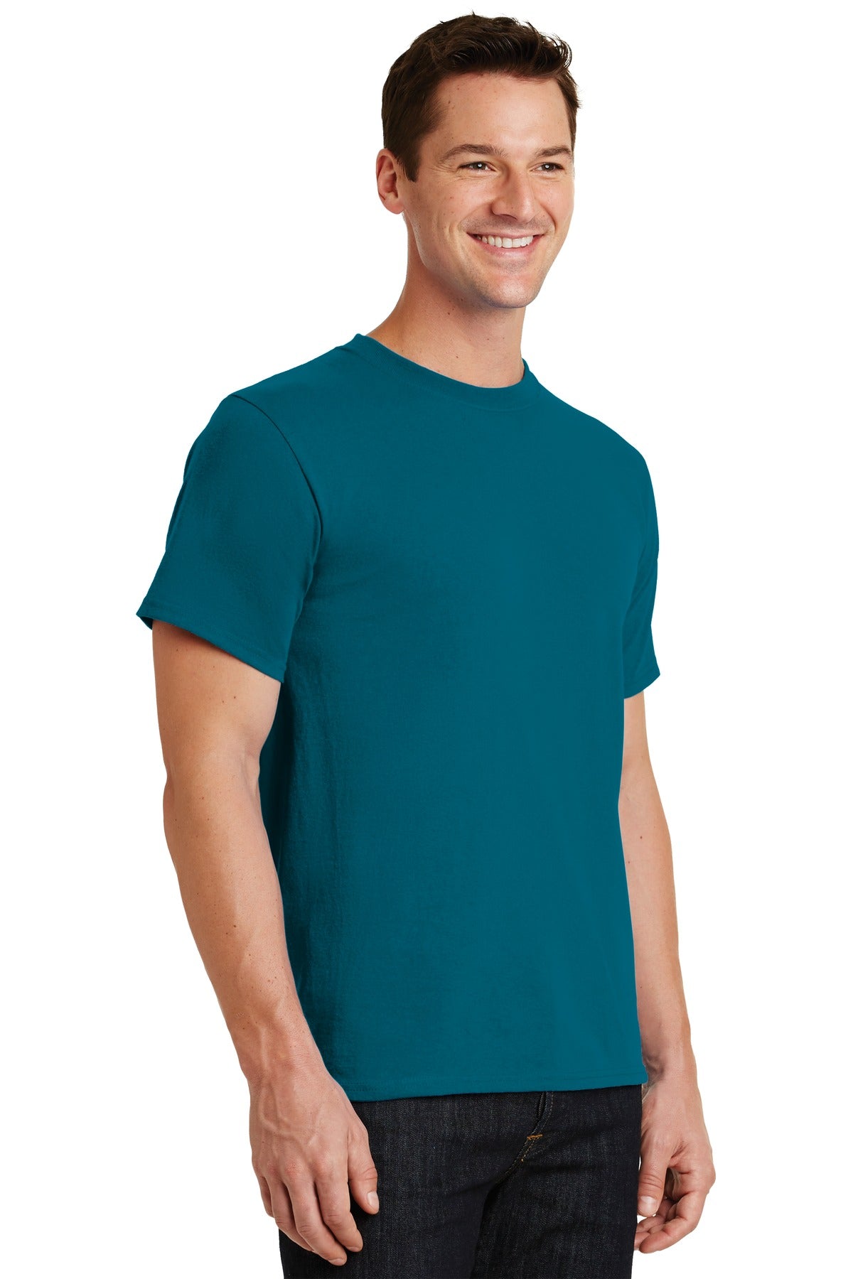 Teal Port & Co Essential Tee. PC61 plain